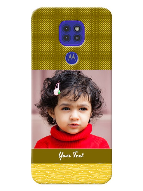 Custom Motorola G9 custom mobile back covers: Simple Green Color Design