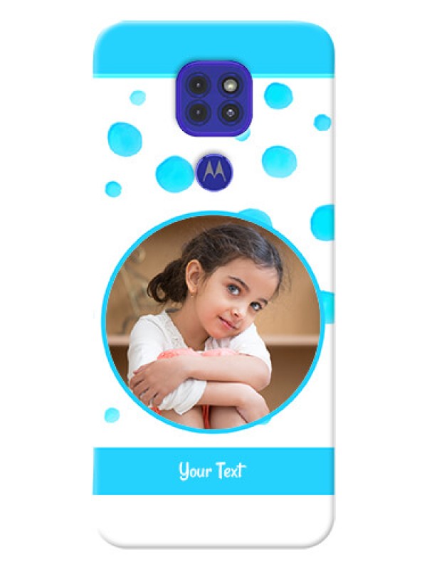 Custom Motorola G9 Custom Phone Covers: Blue Bubbles Pattern Design