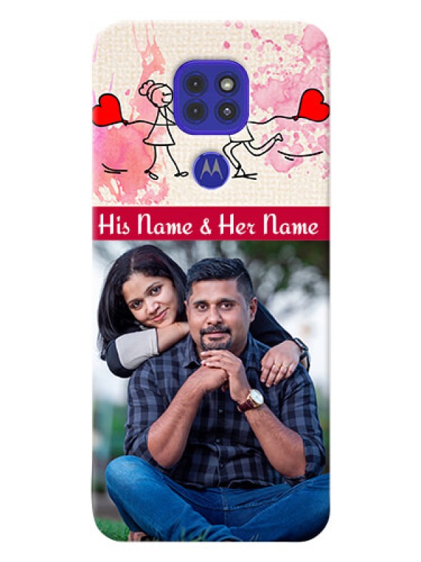 Custom Motorola G9 phone back covers: You and Me Case Design