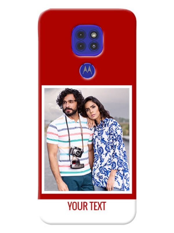 Custom Motorola G9 mobile phone covers: Simple Red Color Design