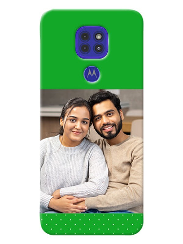 Custom Motorola G9 Personalised mobile covers: Green Pattern Design