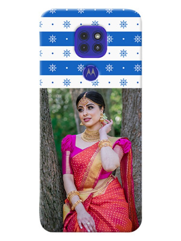 Custom Motorola G9 custom mobile covers: Snow Pattern Design