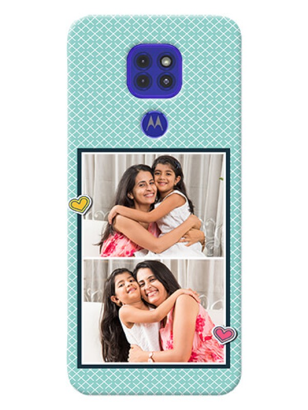Custom Motorola G9 Custom Phone Cases: 2 Image Holder with Pattern Design