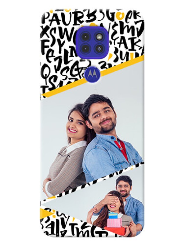 Custom Motorola G9 Phone Back Covers: Letters Pattern Design