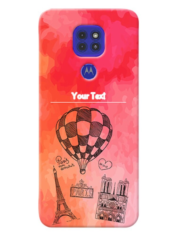 Custom Motorola G9 Personalized Mobile Covers: Paris Theme Design