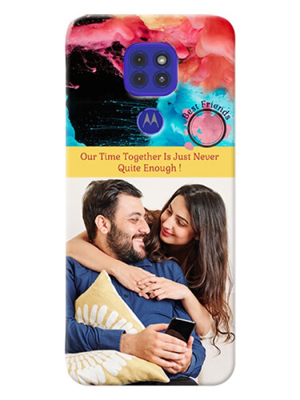 Custom Motorola G9 Mobile Cases: Quote with Acrylic Painting Design