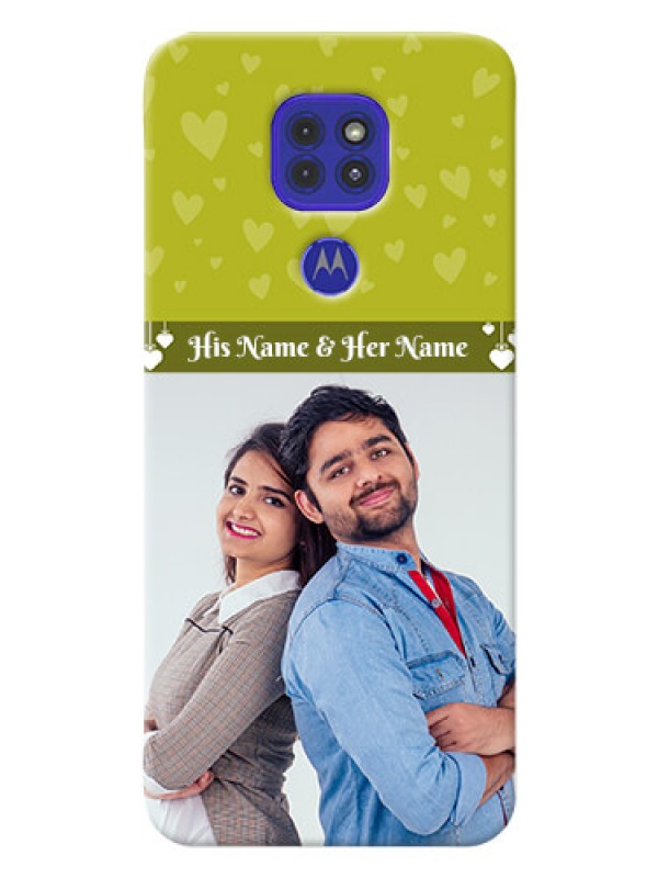Custom Motorola G9 custom mobile covers: You & Me Heart Design