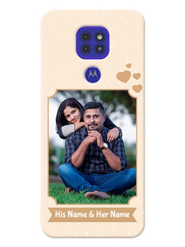 Custom Motorola G9 mobile phone cases with confetti love design 