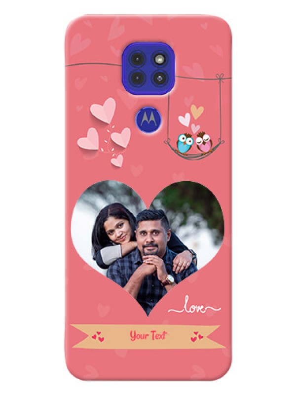 Custom Motorola G9 custom phone covers: Peach Color Love Design 