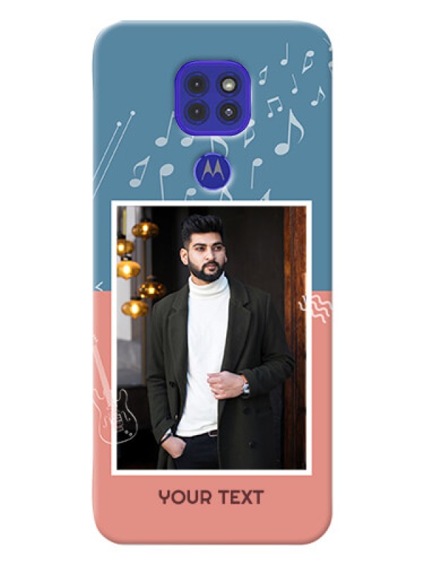 Custom Motorola G9 Phone Back Covers with Color Musical Note Design