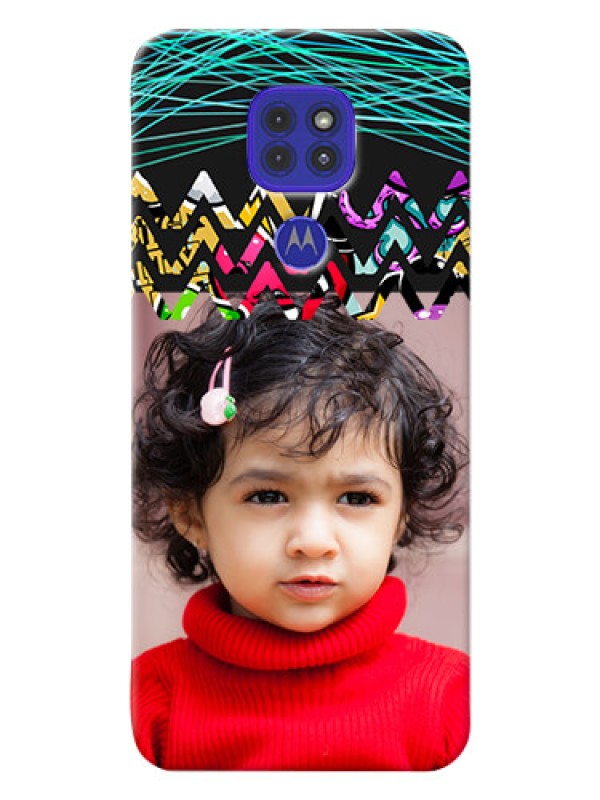 Custom Motorola G9 personalized phone covers: Neon Abstract Design