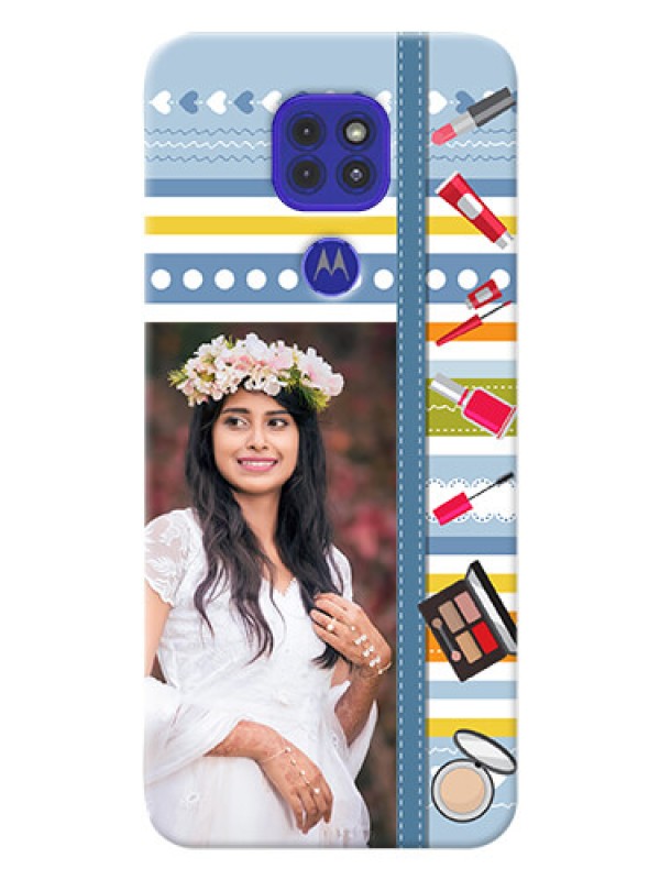 Custom Motorola G9 Personalized Mobile Cases: Makeup Icons Design