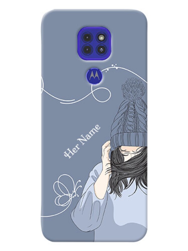 Custom Motorola G9 Custom Mobile Case with Girl in winter outfit Design