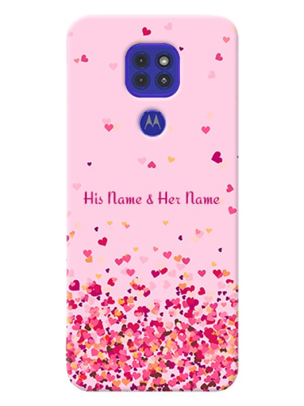 Custom Motorola G9 Phone Back Covers: Floating Hearts Design