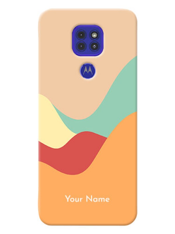 Custom Motorola G9 Custom Mobile Case with Ocean Waves Multi-colour Design