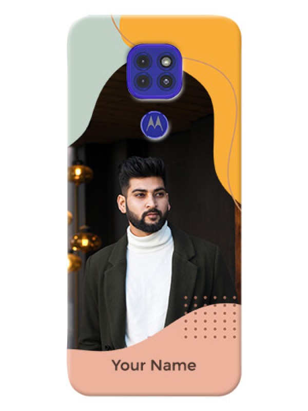 Custom Motorola G9 Custom Phone Cases: Tri-coloured overlay design