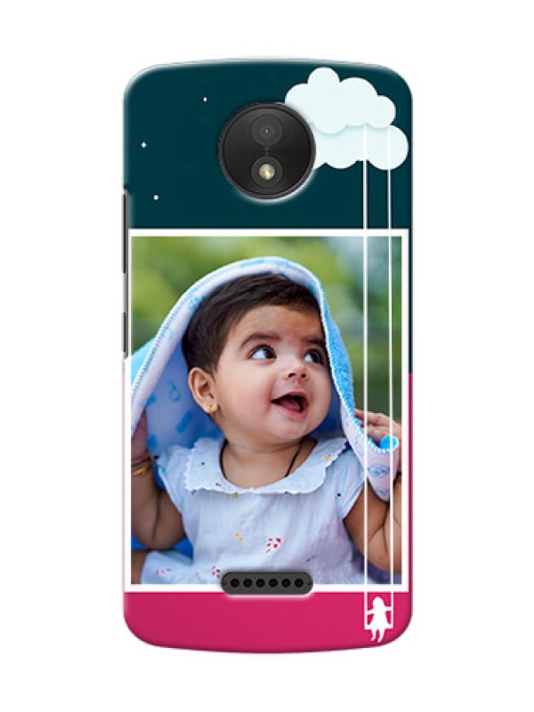 Custom Motorola Moto C Plus Cute Girl Abstract Mobile Case Design