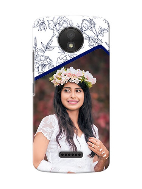 Custom Motorola Moto C Plus Floral Design Mobile Cover Design
