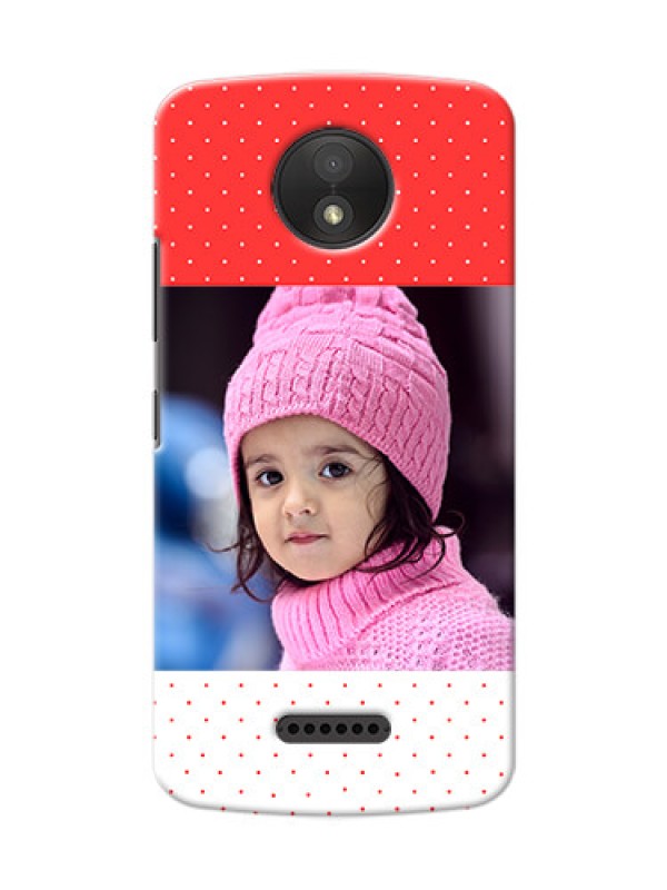 Custom Motorola Moto C Plus Red Pattern Mobile Case Design