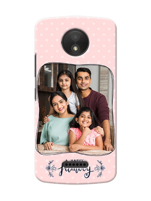 Custom Motorola Moto C Plus A happy family with polka dots Design