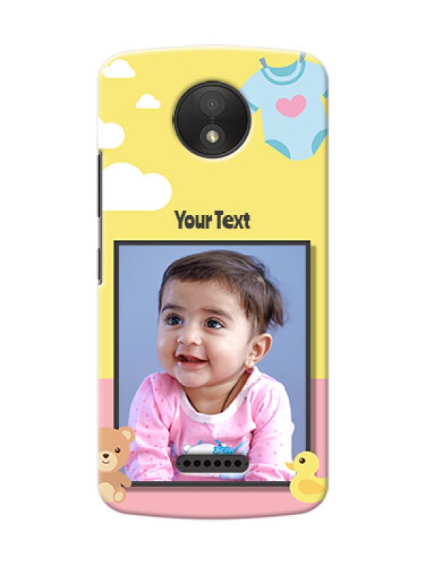 Custom Motorola Moto C Plus kids frame with 2 colour design with toys Design