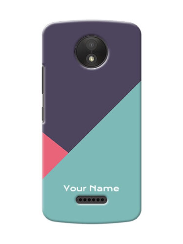 Custom Moto C Plus Custom Phone Cases: Tri Color abstract Design