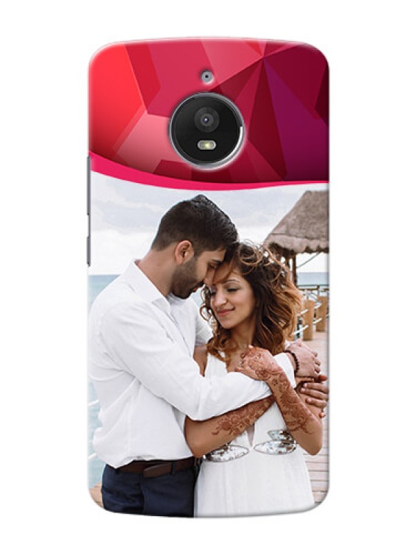 Custom Motorola Moto E4 Plus Red Abstract Mobile Case Design