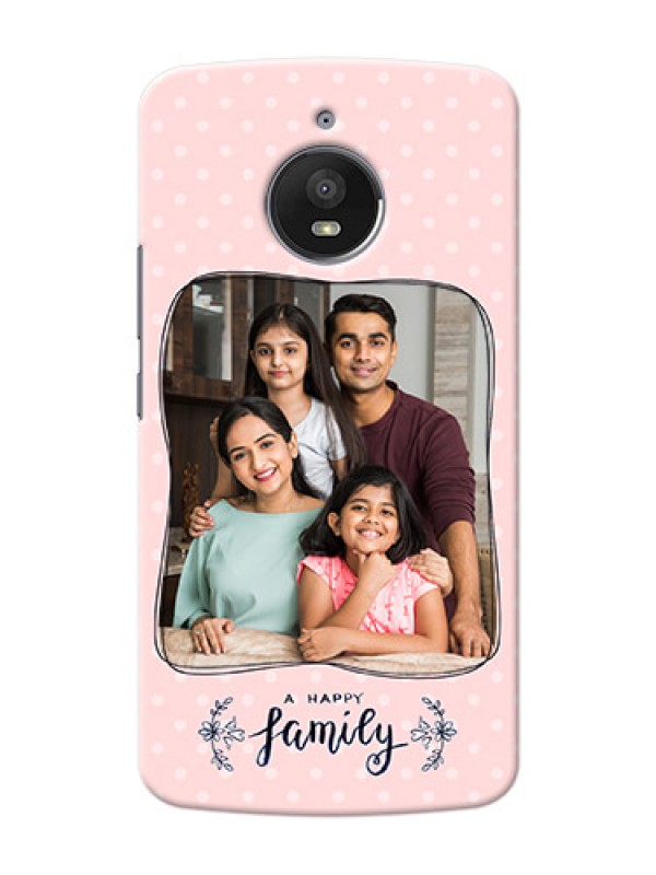 Custom Motorola Moto E4 Plus A happy family with polka dots Design