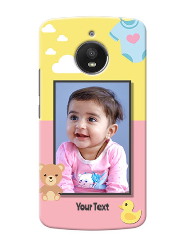 Custom Motorola Moto E4 Plus kids frame with 2 colour design with toys Design