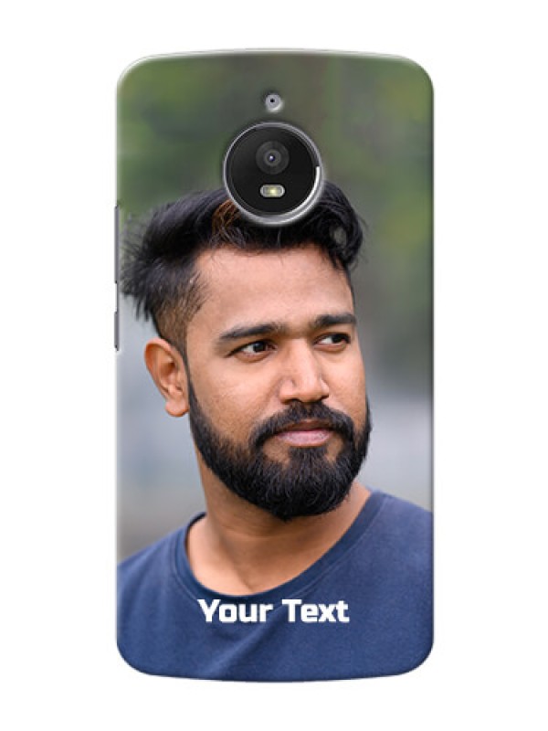 Custom Motorola Moto E4 Plus Mobile Cover: Photo with Text
