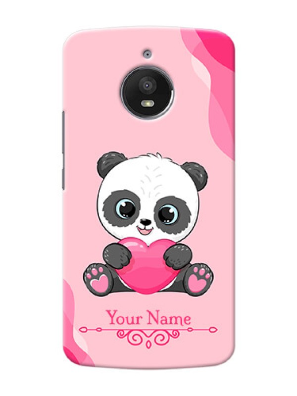 Custom Moto E4 Plus Mobile Back Covers: Cute Panda Design