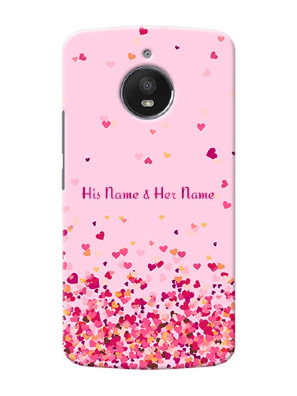 Custom Moto E4 Plus Phone Back Covers: Floating Hearts Design