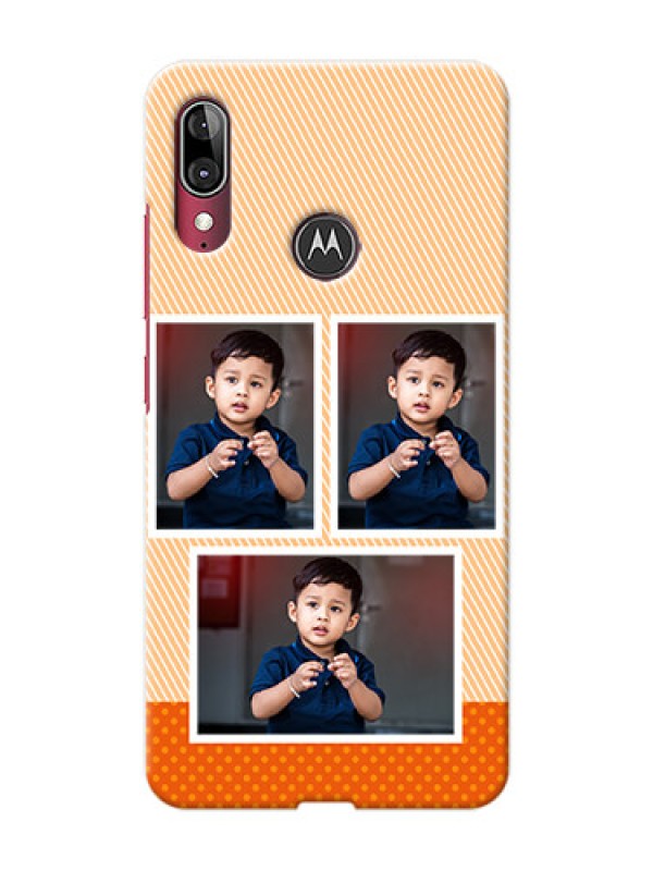 Custom Motorola E6 Plus Mobile Back Covers: Bulk Photos Upload Design