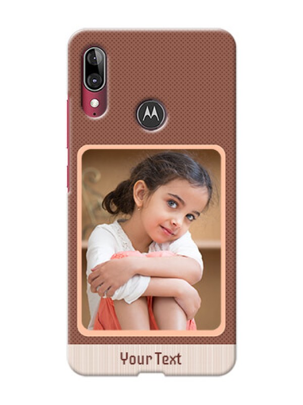 Custom Motorola E6 Plus Phone Covers: Simple Pic Upload Design