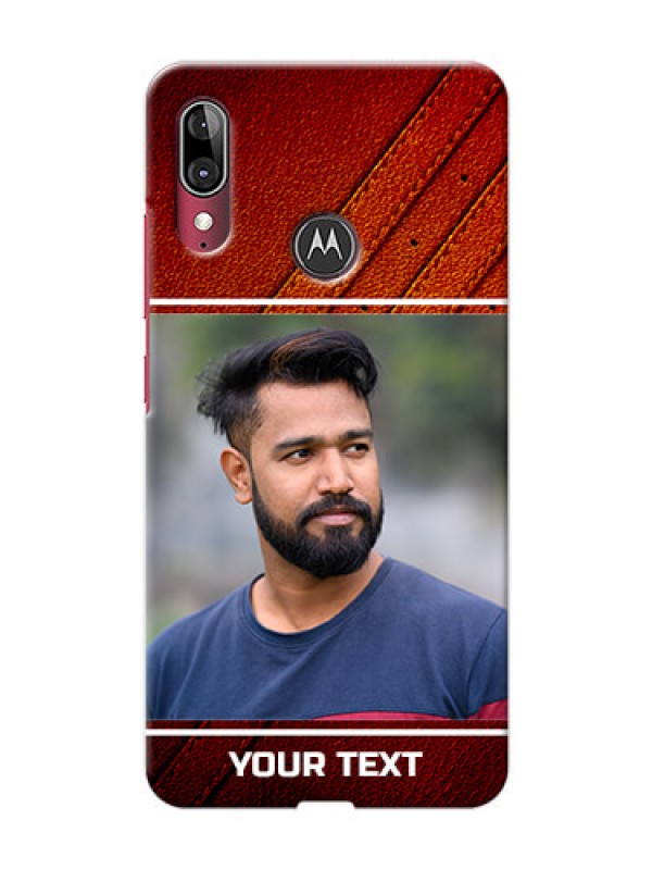 Custom Motorola E6 Plus Back Covers: Leather Phone Case Design