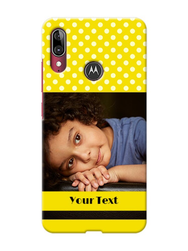 Custom Motorola E6 Plus Custom Mobile Covers: Bright Yellow Case Design
