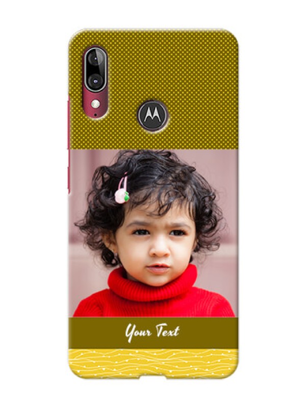 Custom Motorola E6 Plus custom mobile back covers: Simple Green Color Design