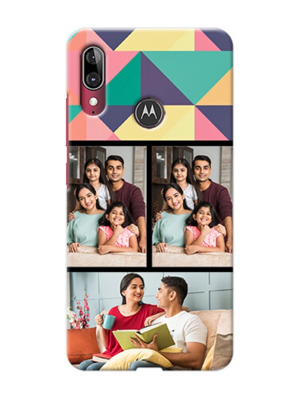 Custom Motorola E6 Plus personalised phone covers: Bulk Pic Upload Design