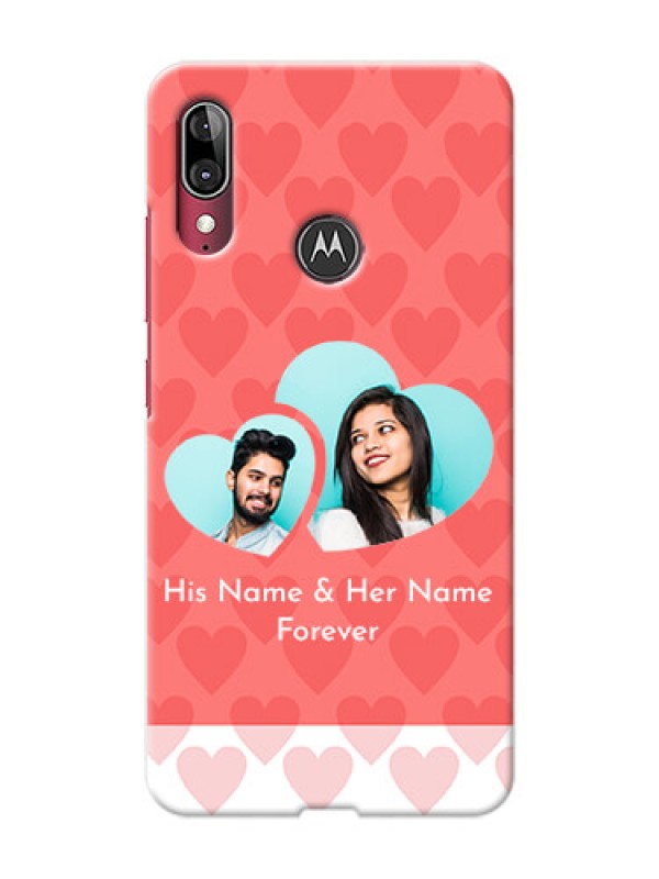 Custom Motorola E6 Plus personalized phone covers: Couple Pic Upload Design