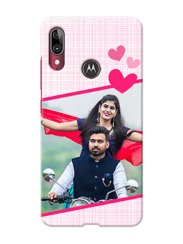 Custom Motorola E6 Plus Personalised Phone Cases: Love Shape Heart Design