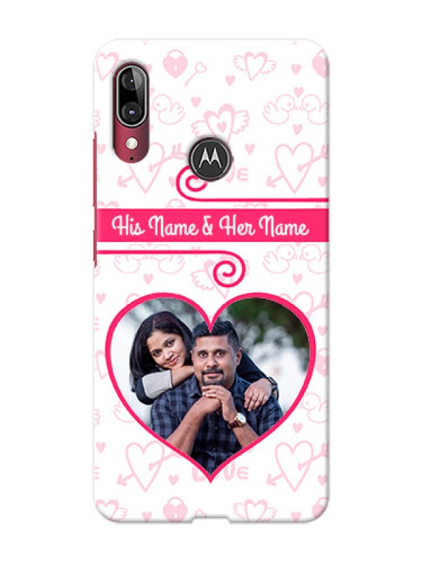 Custom Motorola E6 Plus Personalized Phone Cases: Heart Shape Love Design
