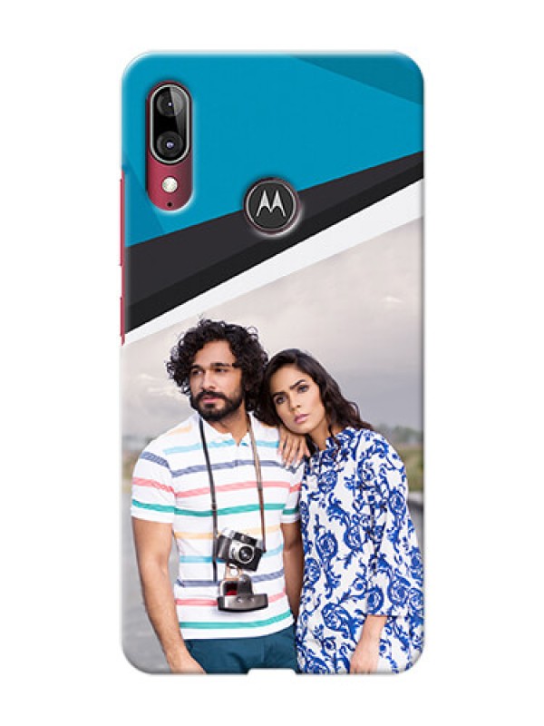 Custom Motorola E6 Plus Back Covers: Simple Pattern Photo Upload Design