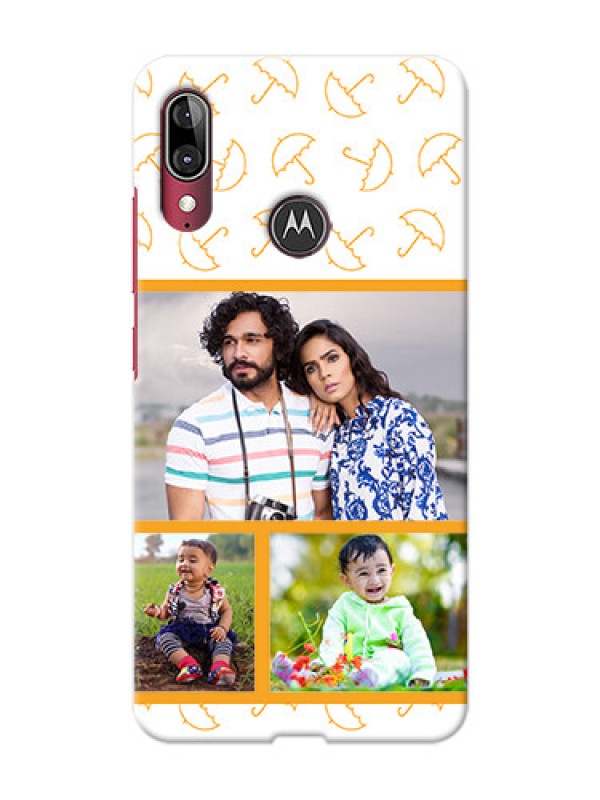 Custom Motorola E6 Plus Personalised Phone Cases: Yellow Pattern Design