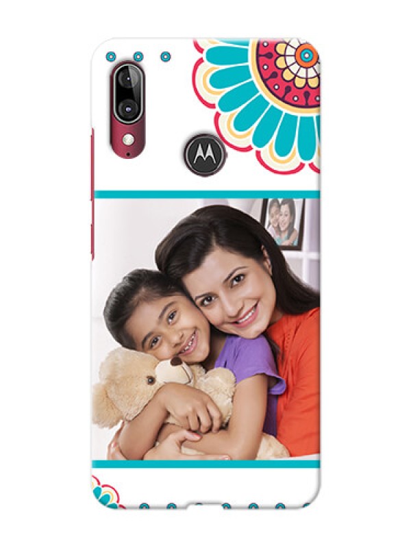 Custom Motorola E6 Plus custom mobile phone cases: Flower Design