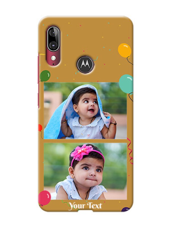 Custom Motorola E6 Plus Phone Covers: Image Holder with Birthday Celebrations Design