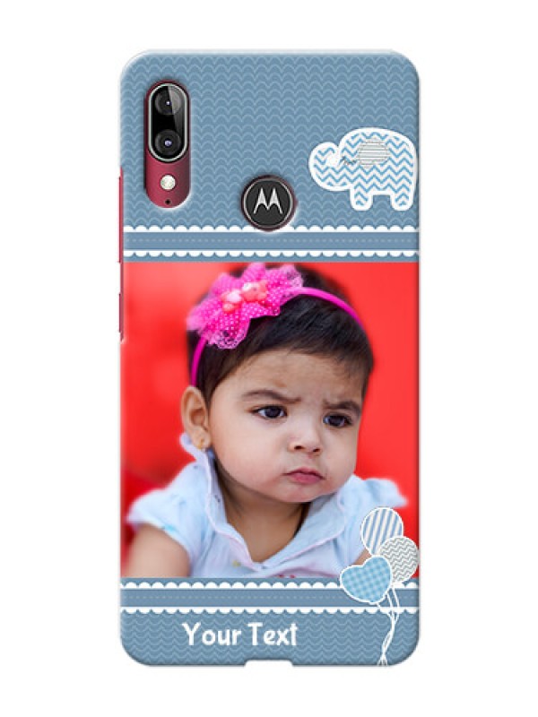 Custom Motorola E6 Plus Custom Phone Covers with Kids Pattern Design