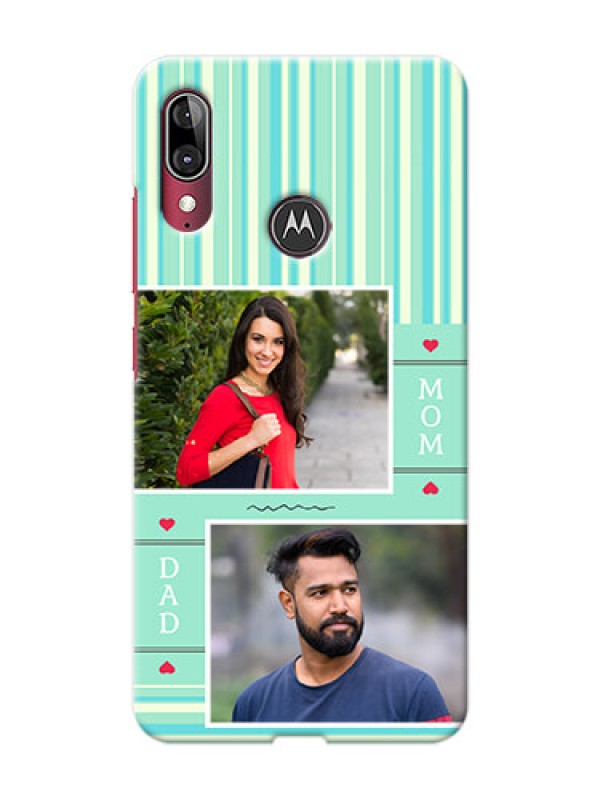Custom Motorola E6 Plus custom mobile phone covers: Mom & Dad Pic Design