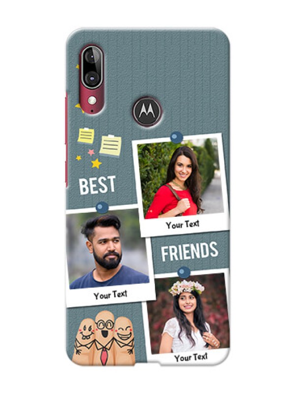 Custom Motorola E6 Plus Mobile Cases: Sticky Frames and Friendship Design