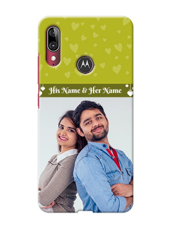 Custom Motorola E6 Plus custom mobile covers: You & Me Heart Design