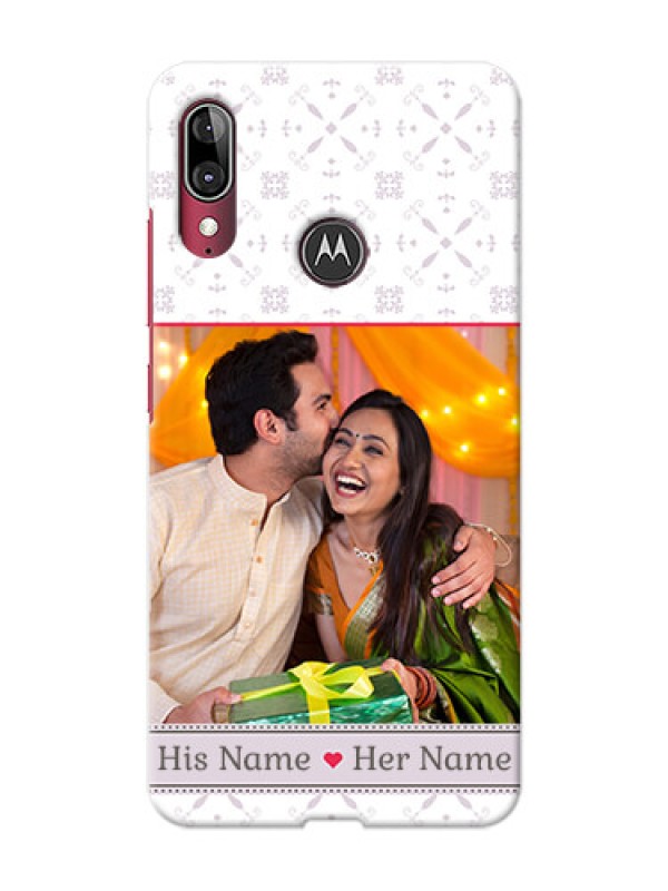 Custom Motorola E6 Plus Phone Cases with Photo and Ethnic Design